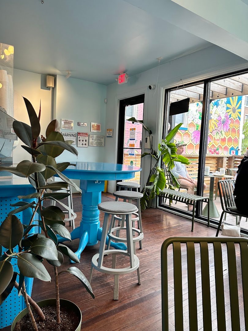Interior of Tipico Coffee & Cafe, specialty coffee shop in Buffalo