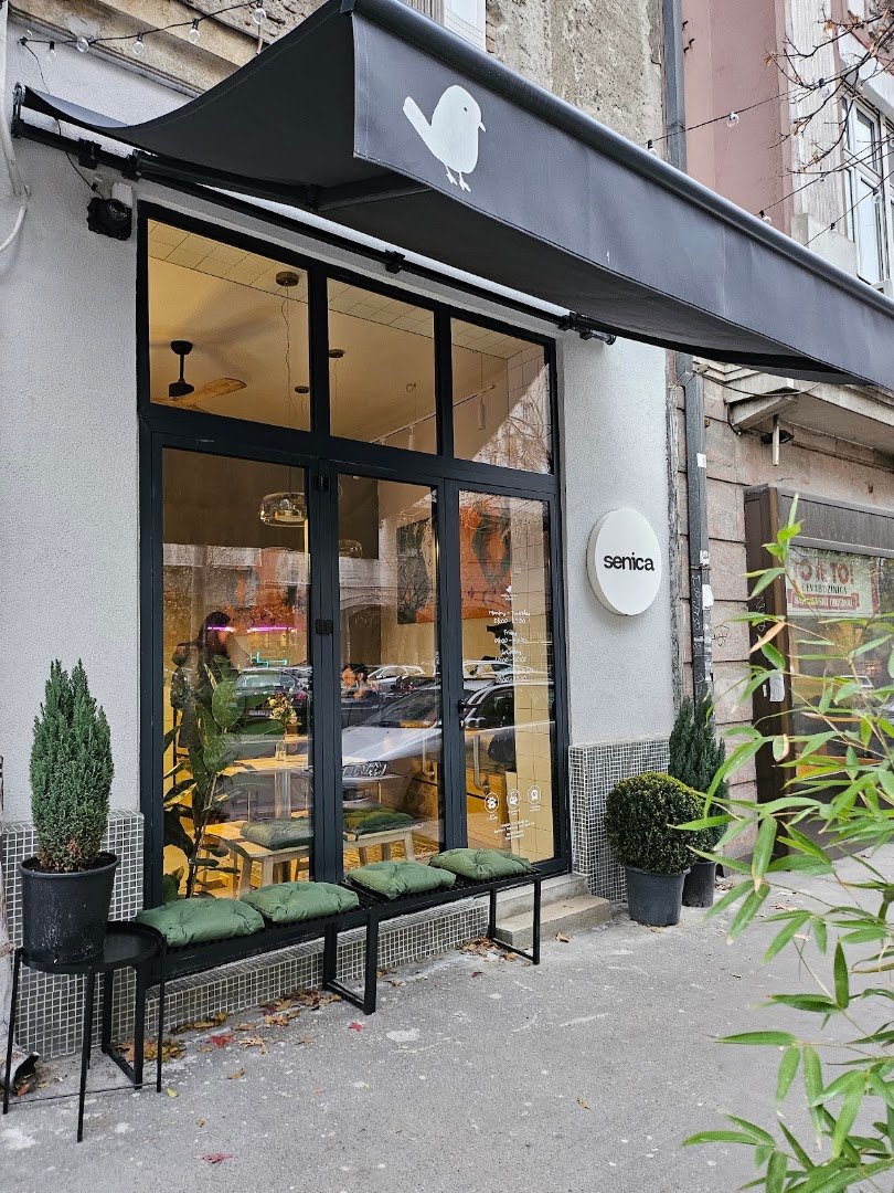 Storefront of Senica, specialty coffee shop in Belgrade