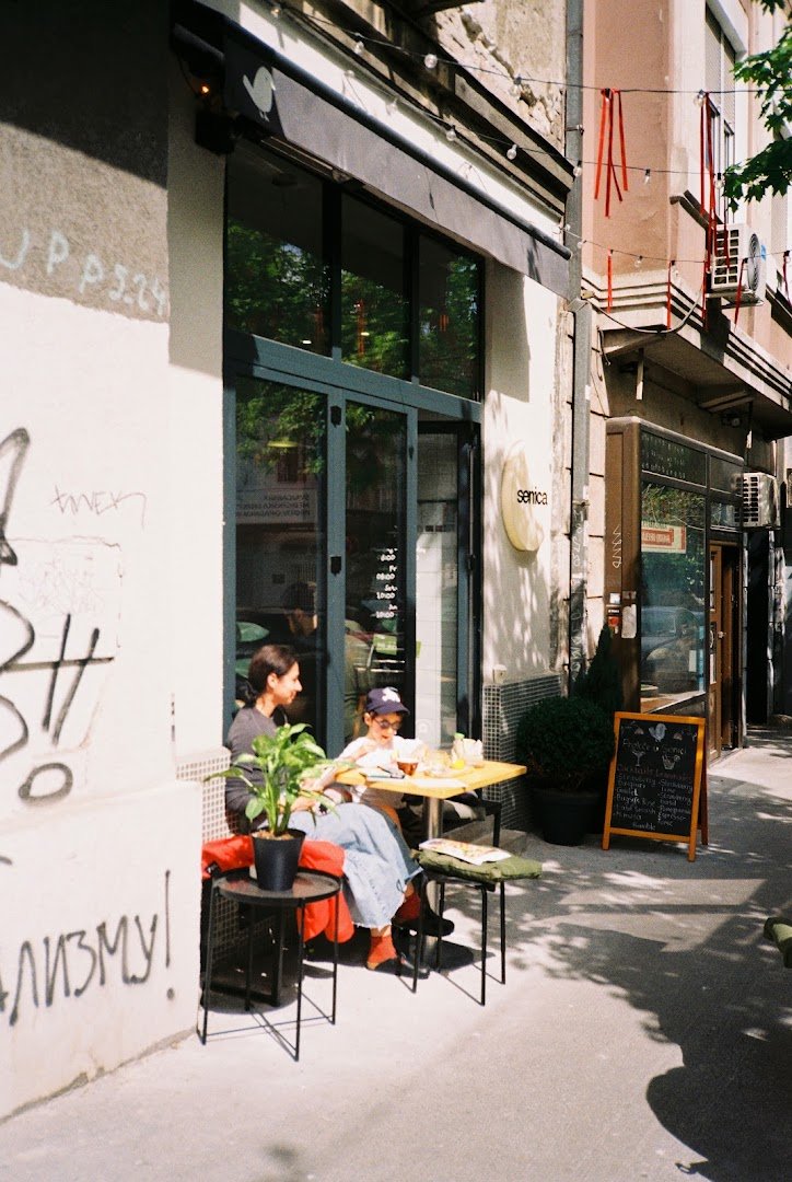 Storefront of Senica, specialty coffee shop in Belgrade
