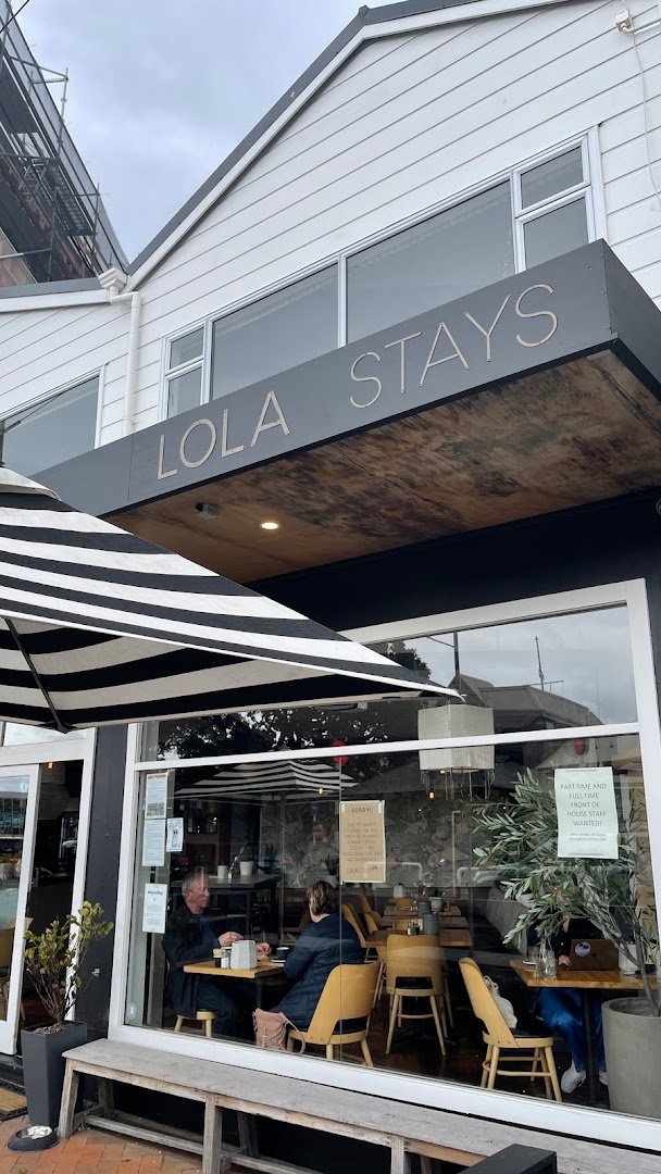Storefront of Lola Stays, specialty coffee shop in Wellington