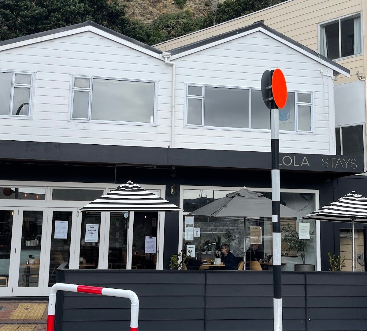 Storefront of Lola Stays, specialty coffee shop in Wellington