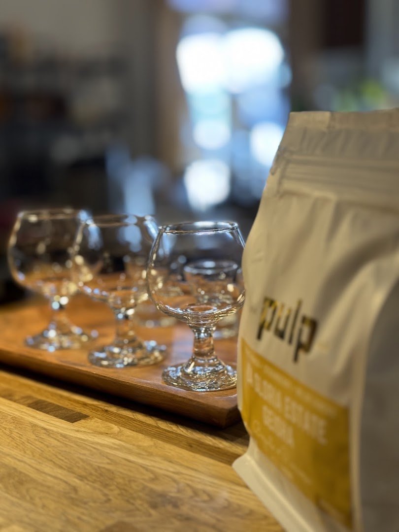 Coffee at Pulp Coffee Roasters, specialty coffee shop in San Antonio