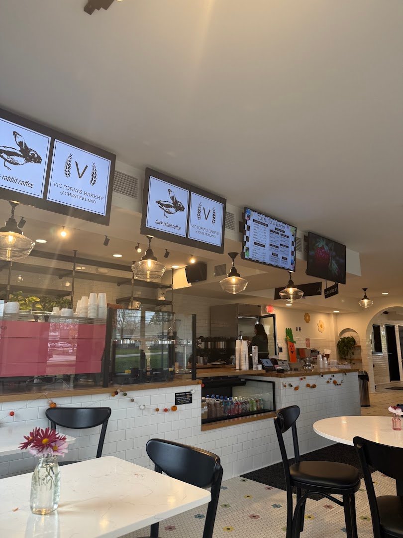 Interior of Victoria's Bakery, specialty coffee shop in Cleveland