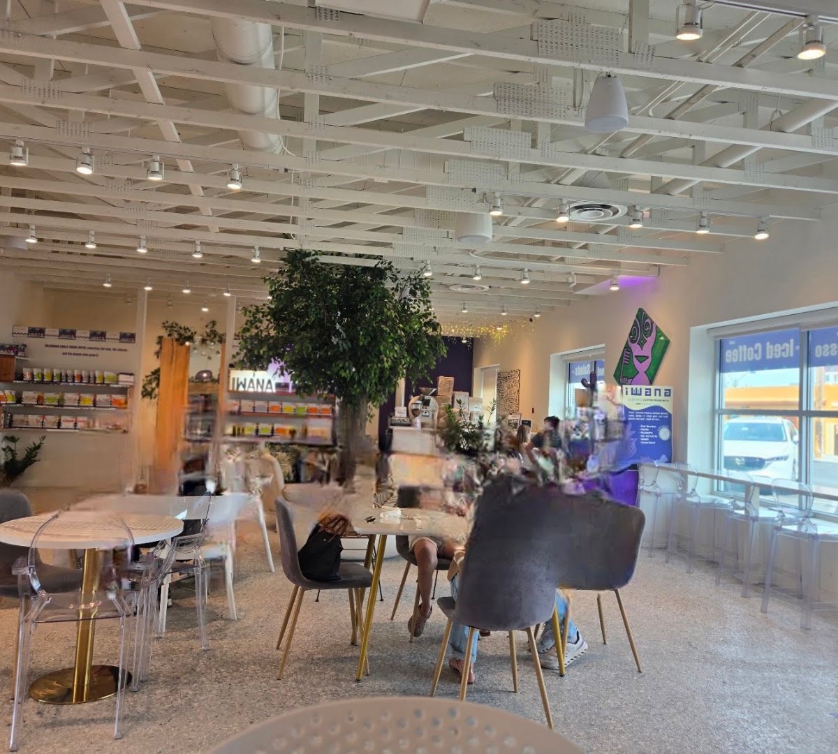 Interior of Iwana Specialty Coffee Roasters, specialty coffee shop in Las Vegas