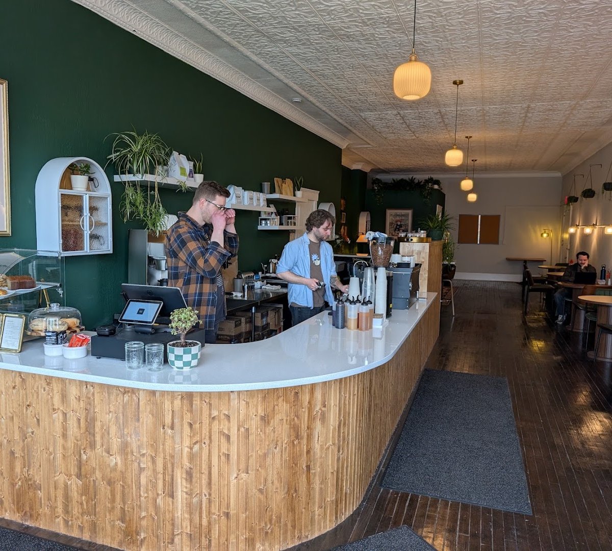 Interior of Vessel Coffee Collaborative, specialty coffee shop in Cleveland