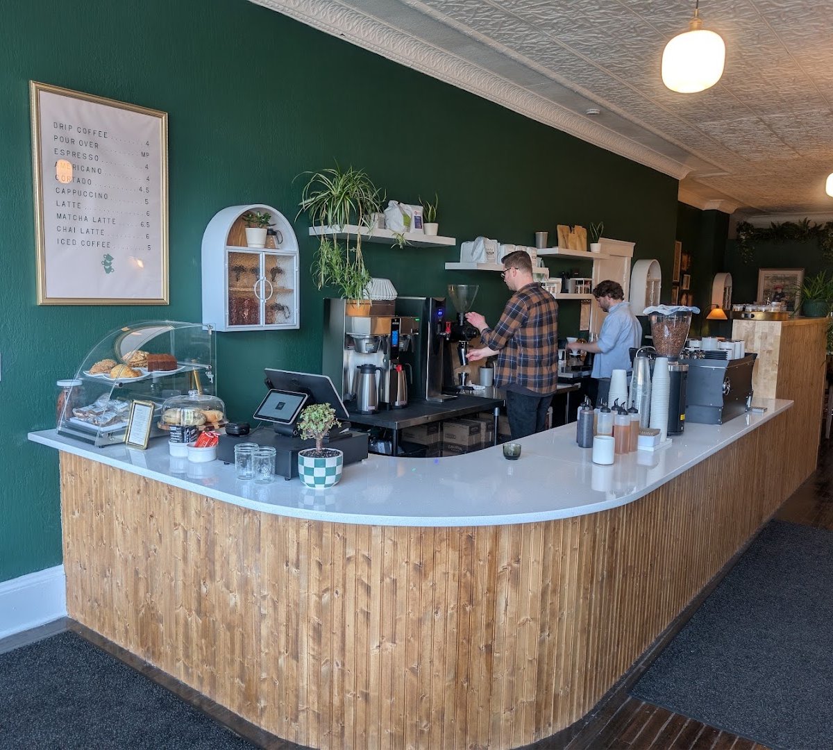 Interior of Vessel Coffee Collaborative, specialty coffee shop in Cleveland