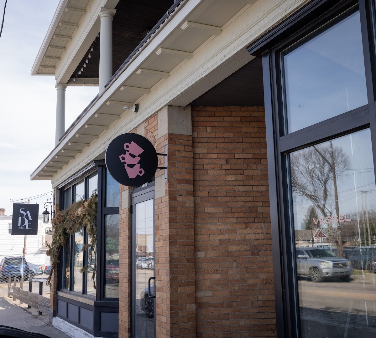 Storefront of Vessel Coffee Collaborative, specialty coffee shop in Cleveland