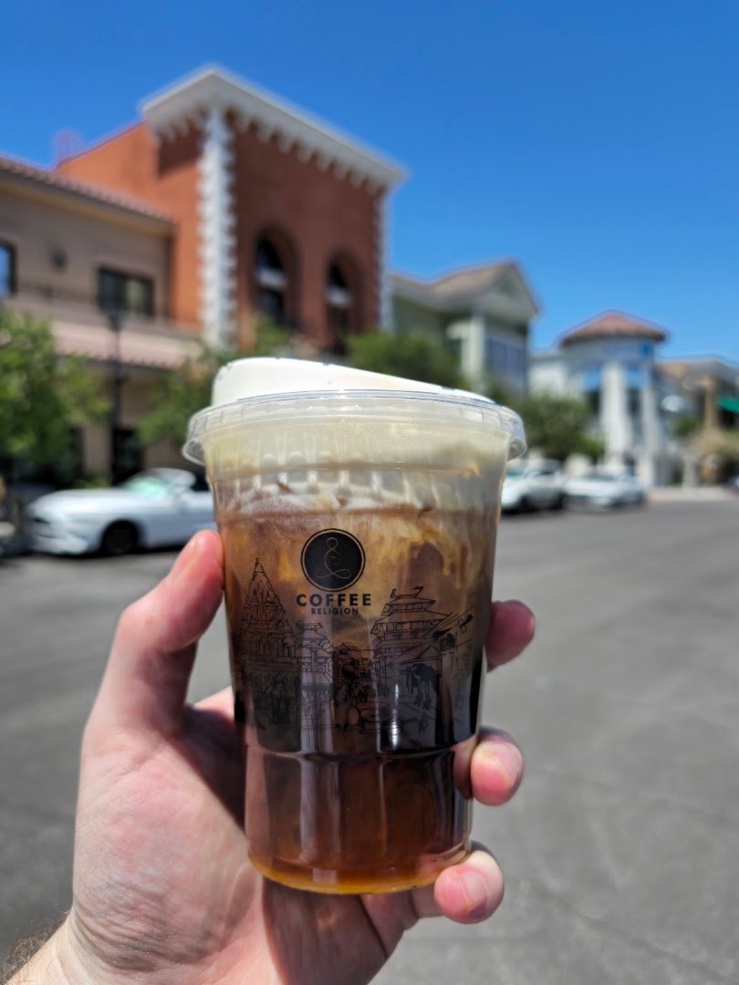 Coffee at Coffee Religion, specialty coffee shop in Las Vegas