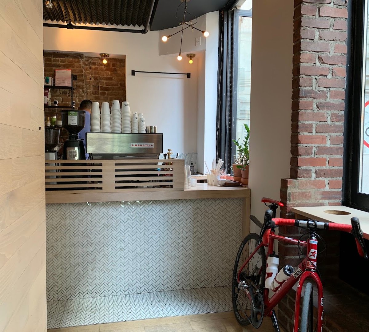 Interior of Micro Espresso - Vieux Port, specialty coffee shop in Montreal
