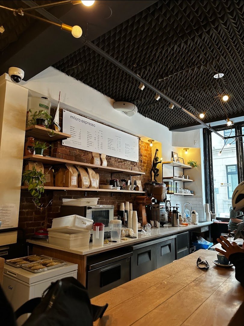 Interior of Micro Espresso - Vieux Port, specialty coffee shop in Montreal