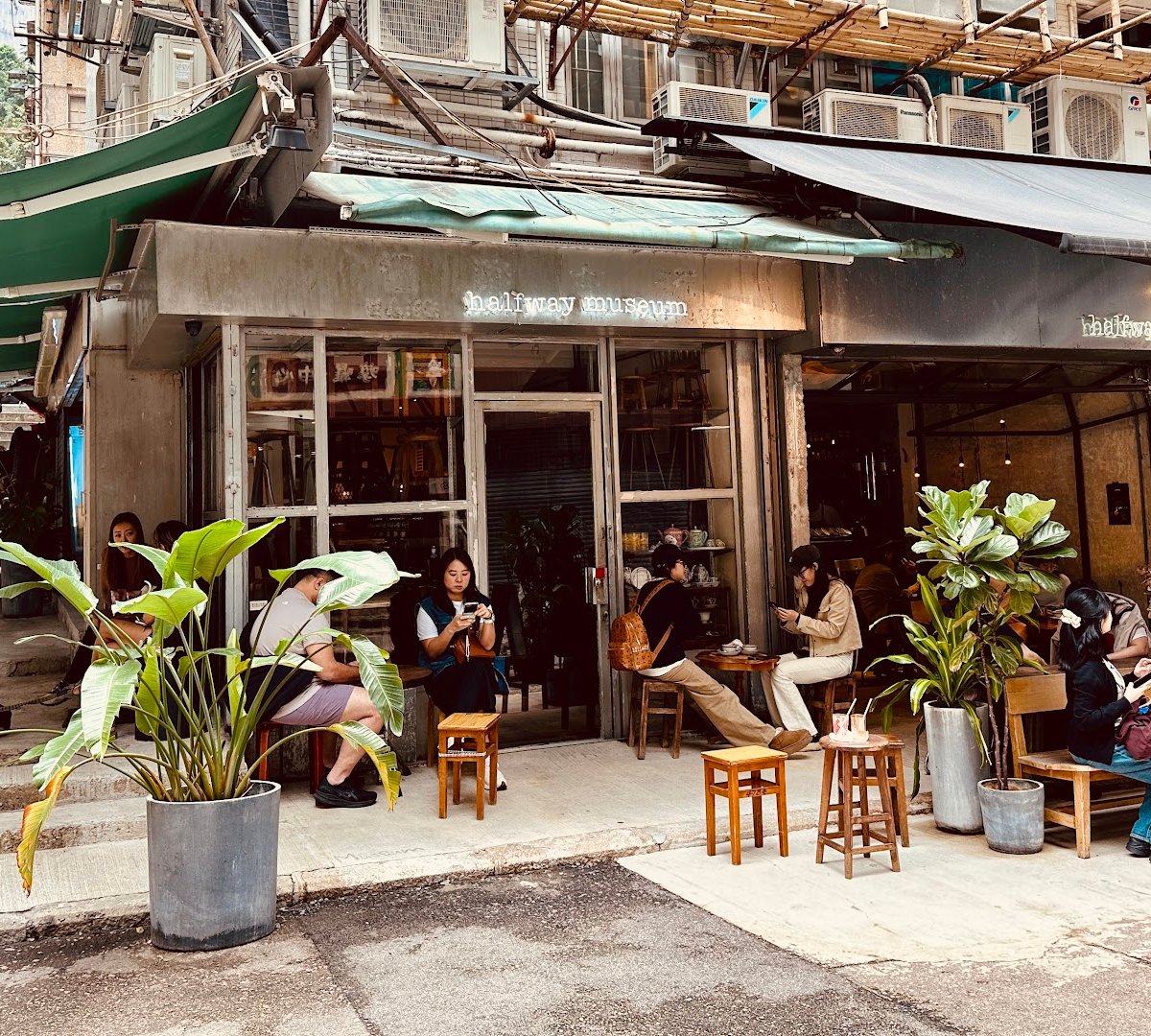 Storefront of Halfway Coffee, specialty coffee shop in Hong Kong