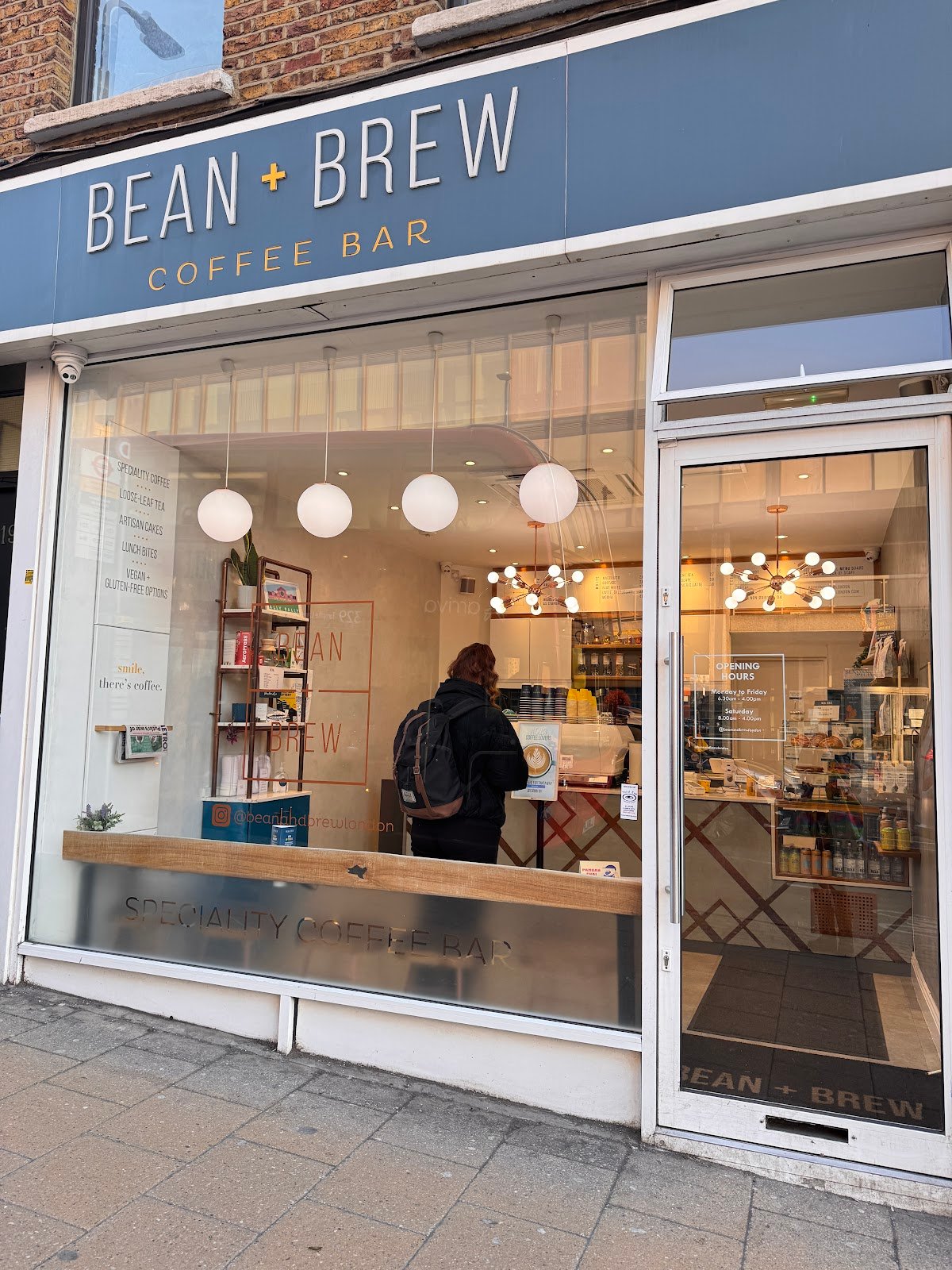 Bean + Brew specialty coffee shop in London - photo 4