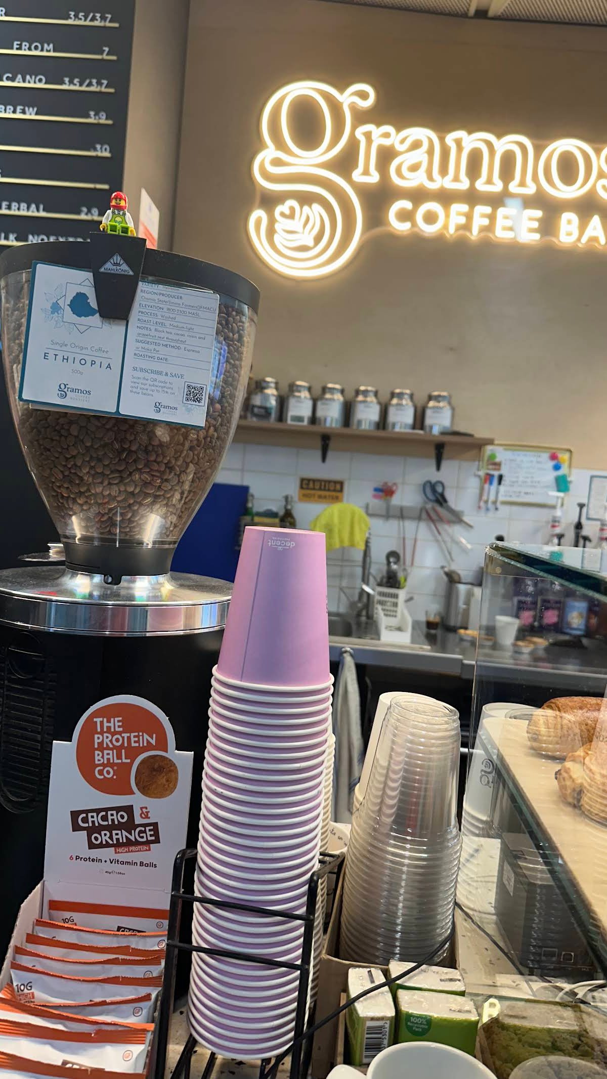 Gramos Coffee Bar (underground, sub-level -1) specialty coffee shop in London - photo 11