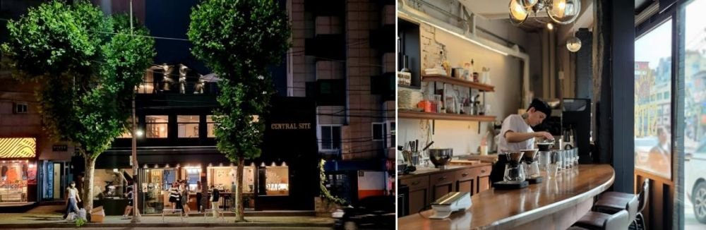 Storefront of 센트럴사이트 연남점 (Centralsite Coffee Roasters), specialty coffee shop in Seoul
