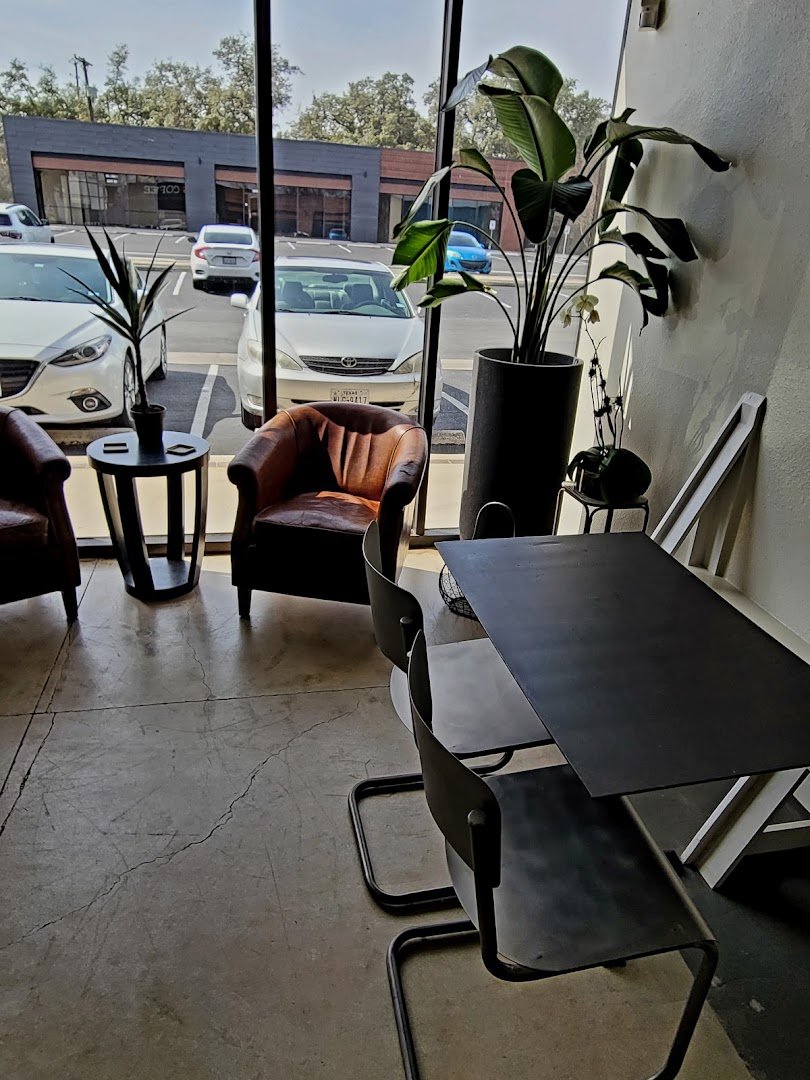 Interior of PRESS Coffee @ The Enclave, specialty coffee shop in San Antonio