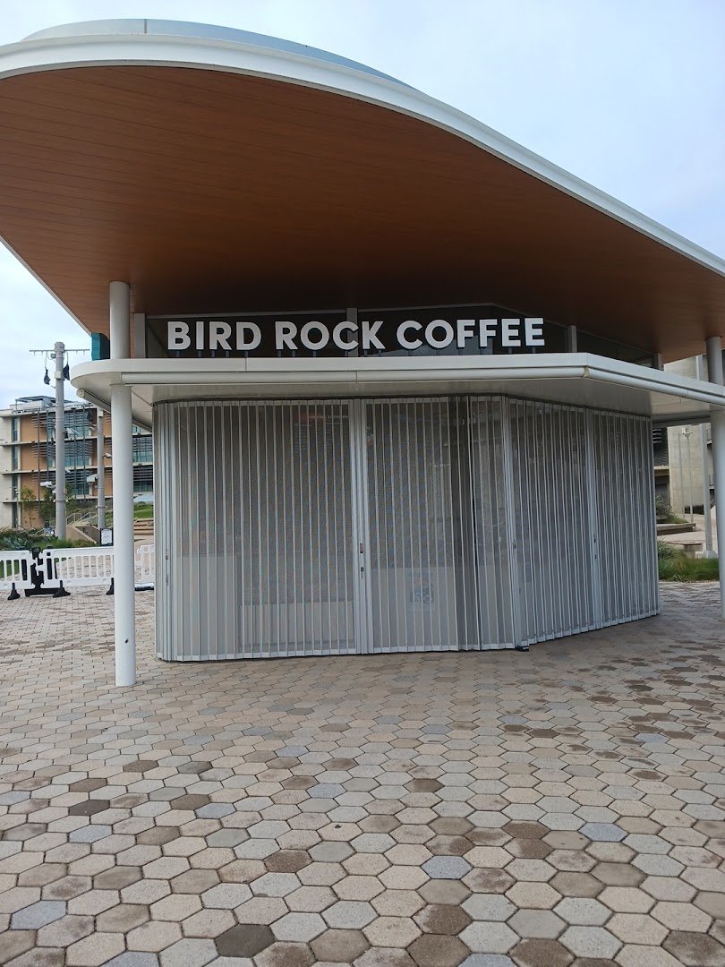 Storefront of Bird Rock Coffee Roasters, specialty coffee shop in San Diego