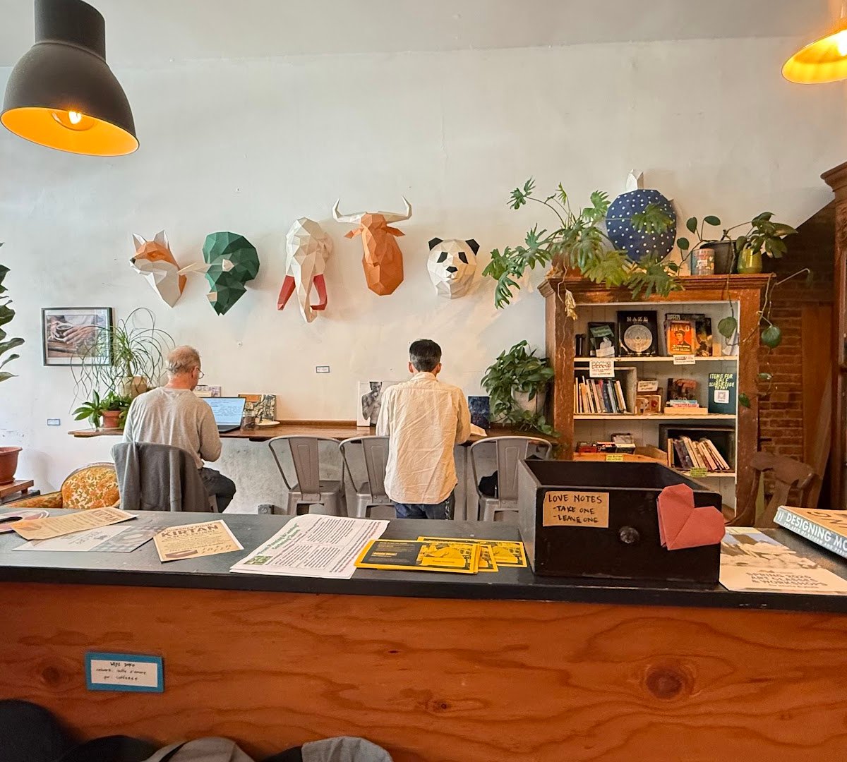 Interior of Caffè d'Amore Coffeeshop, specialty coffee shop in Pittsburgh