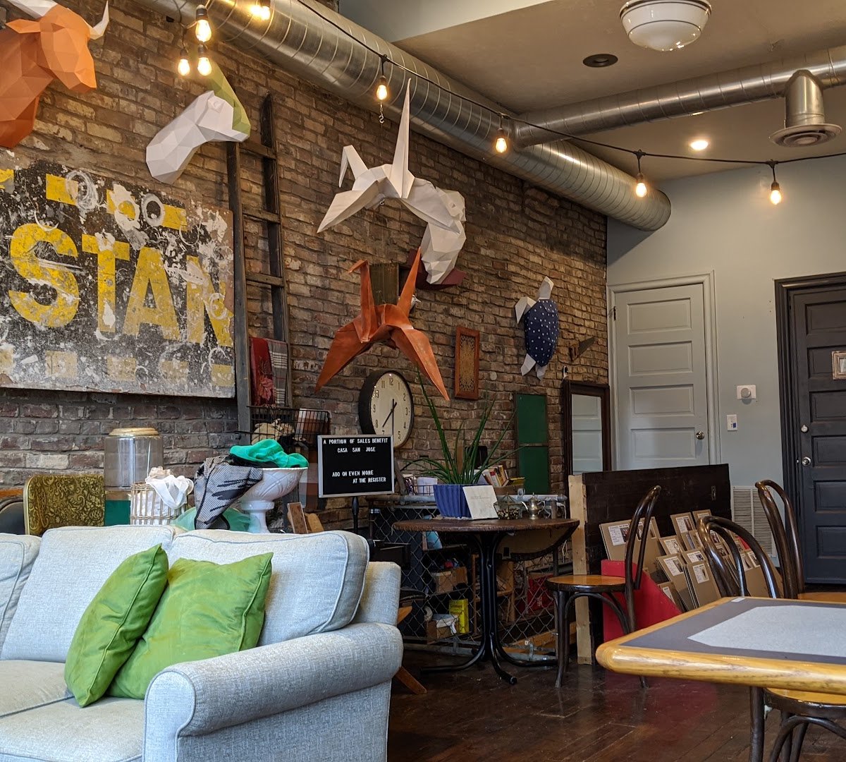 Interior of Caffè d'Amore Coffeeshop, specialty coffee shop in Pittsburgh