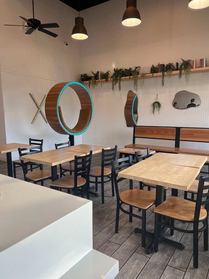 Interior of OX Coffee, specialty coffee shop in San Diego