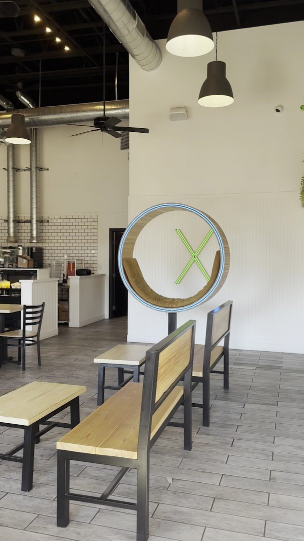 Interior of OX Coffee, specialty coffee shop in San Diego