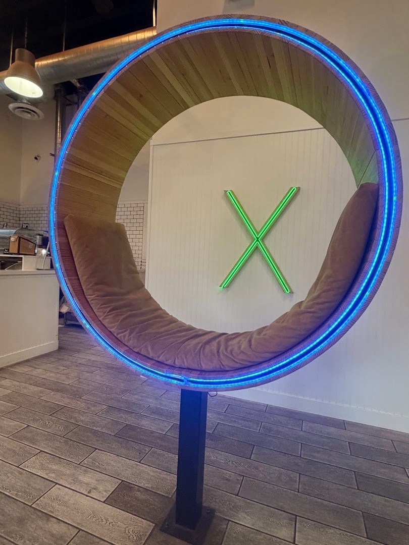 Interior of OX Coffee, specialty coffee shop in San Diego