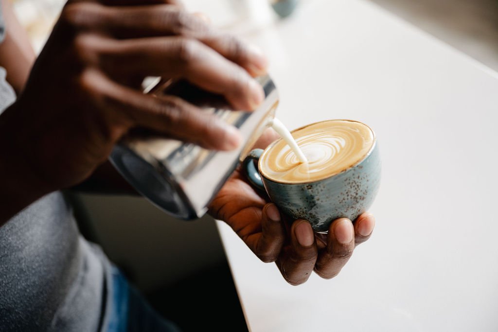 Coffee at OX Coffee, specialty coffee shop in San Diego