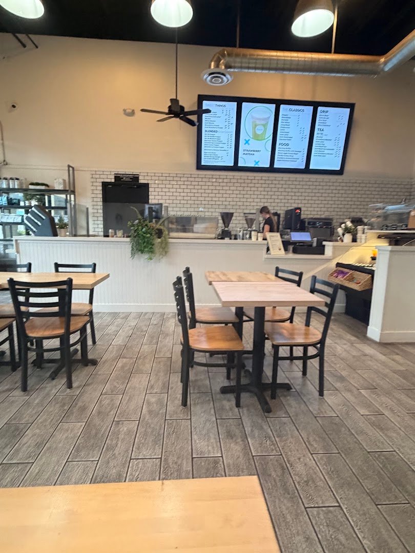 Interior of OX Coffee, specialty coffee shop in San Diego