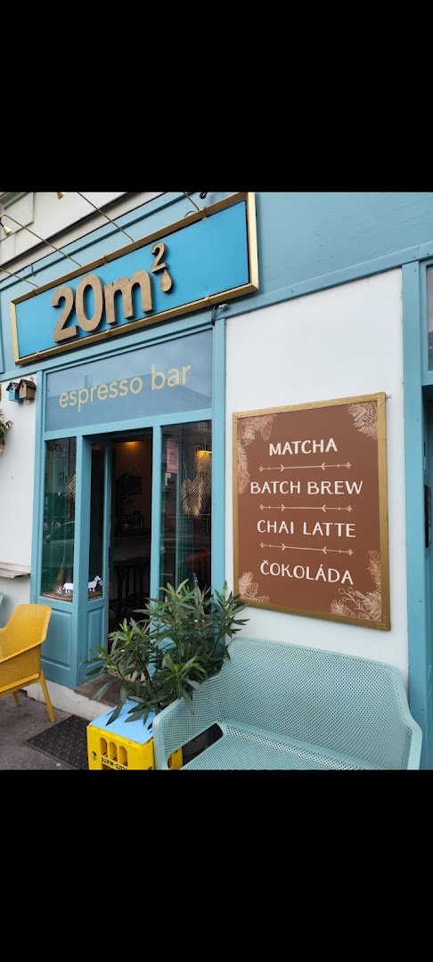 Storefront of 20m2 Espresso bar, specialty coffee shop in Prague