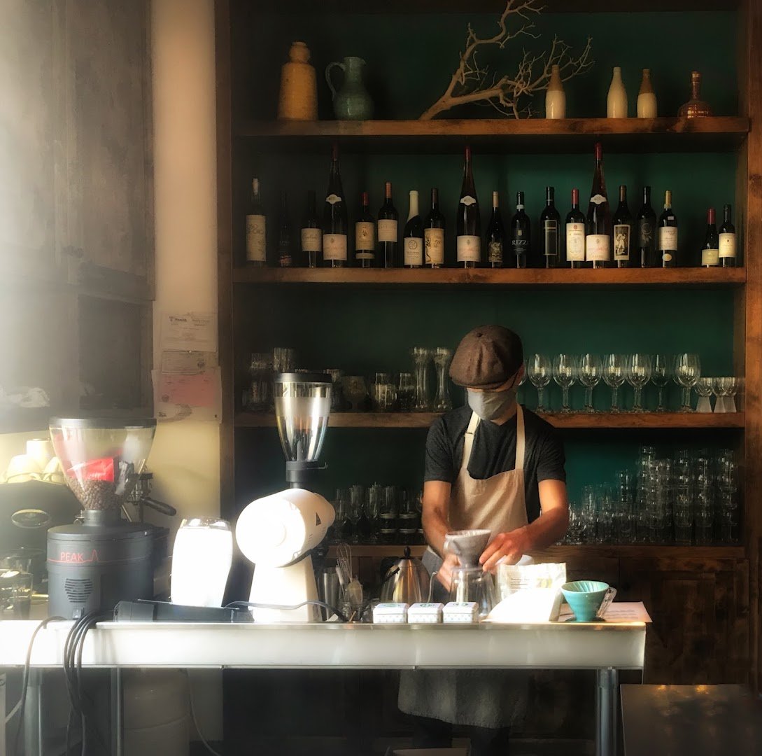 Interior of Golden Line Coffee Bar, specialty coffee shop in Santa Barbara