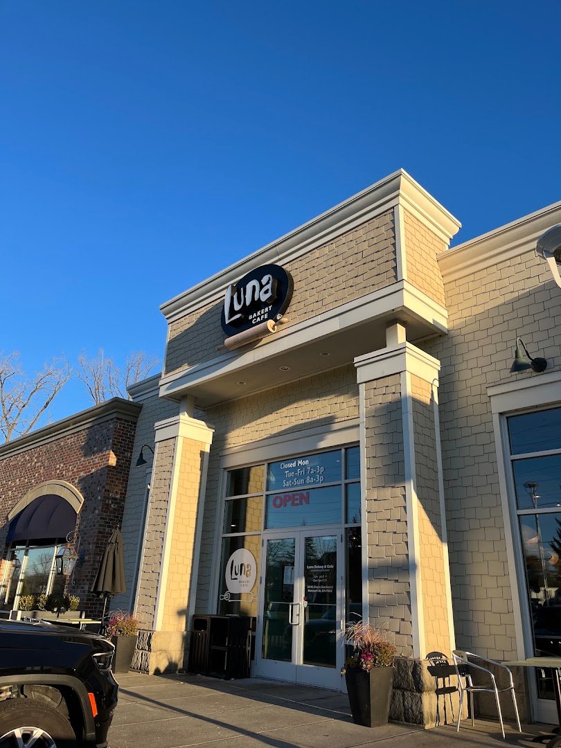 Storefront of Luna Bakery & Cafe, specialty coffee shop in Cleveland