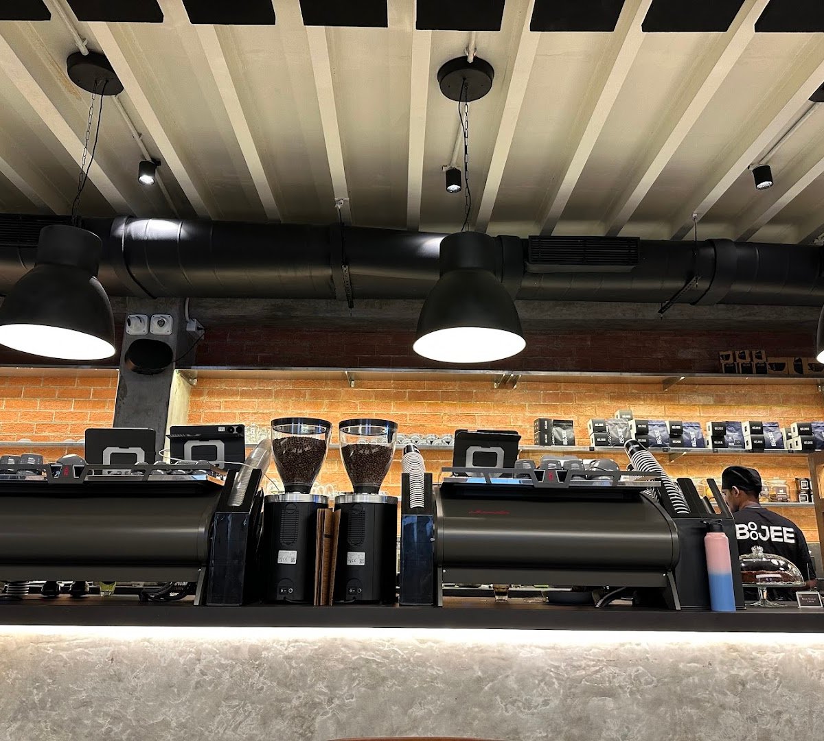 Interior of Boojee cafe, specialty coffee shop in Mumbai