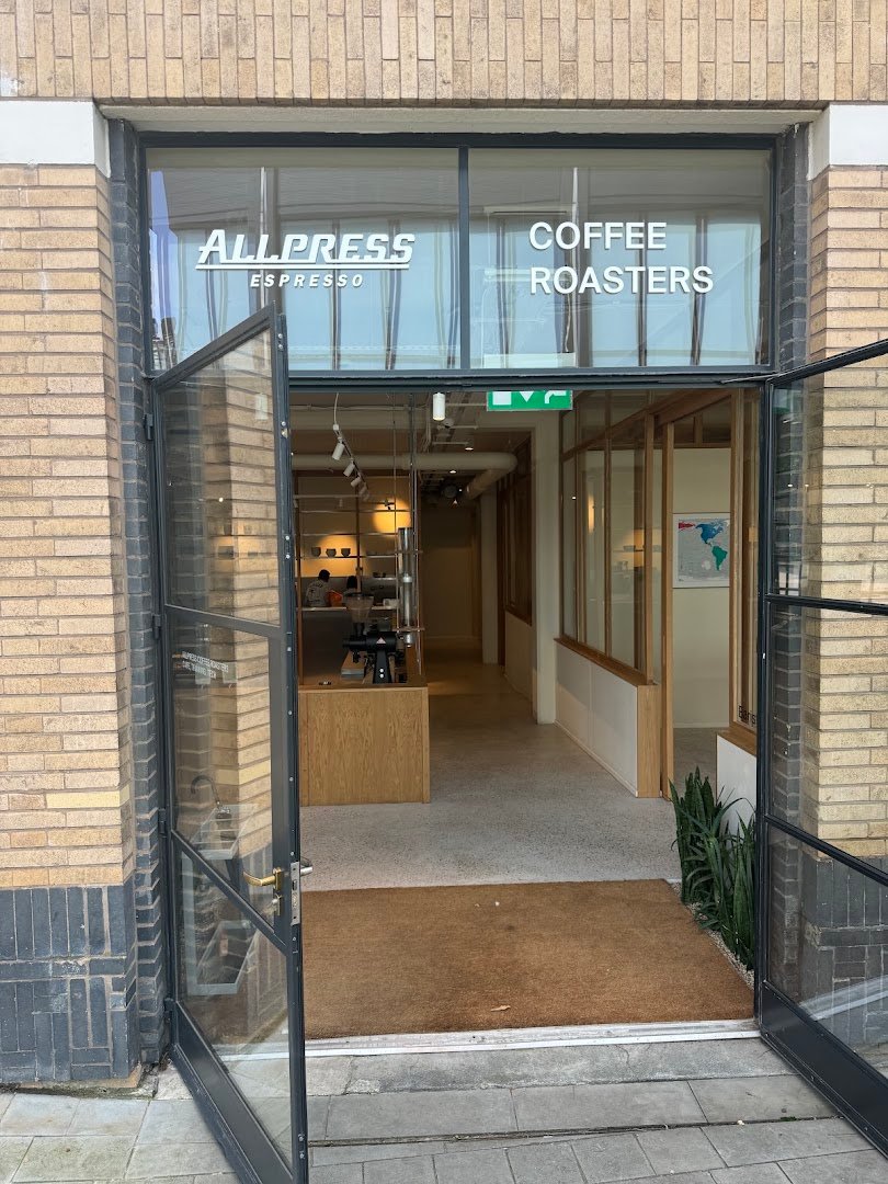 Storefront of Allpress Coffee Roasters Manchester, specialty coffee shop in Manchester