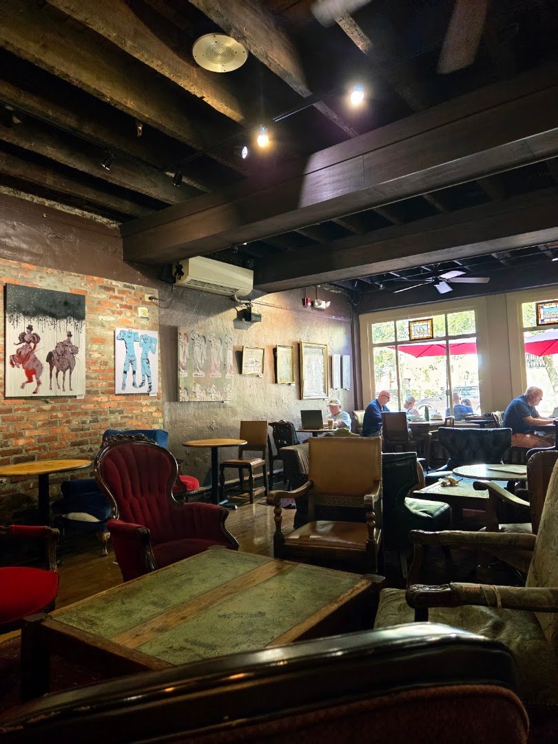 Interior of The Gallery Espresso, specialty coffee shop in Savannah