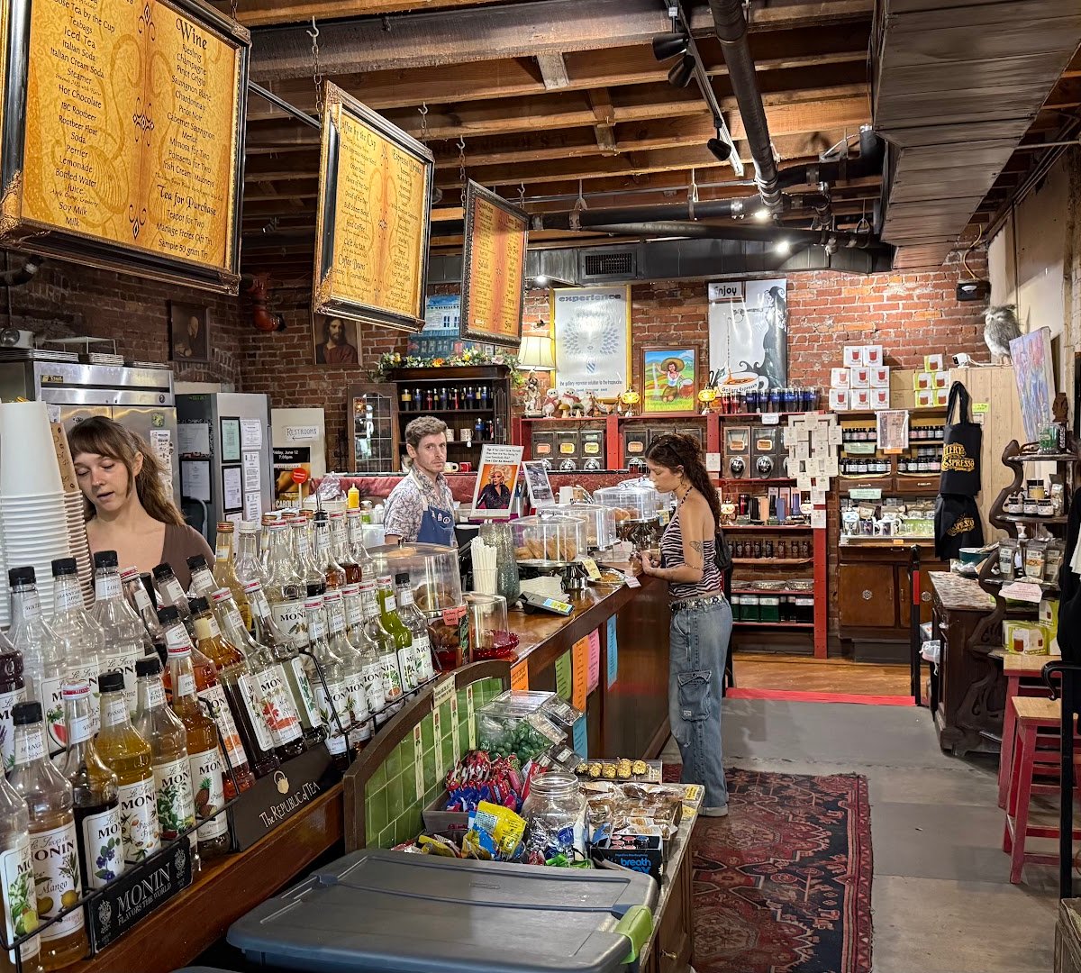 Interior of The Gallery Espresso, specialty coffee shop in Savannah