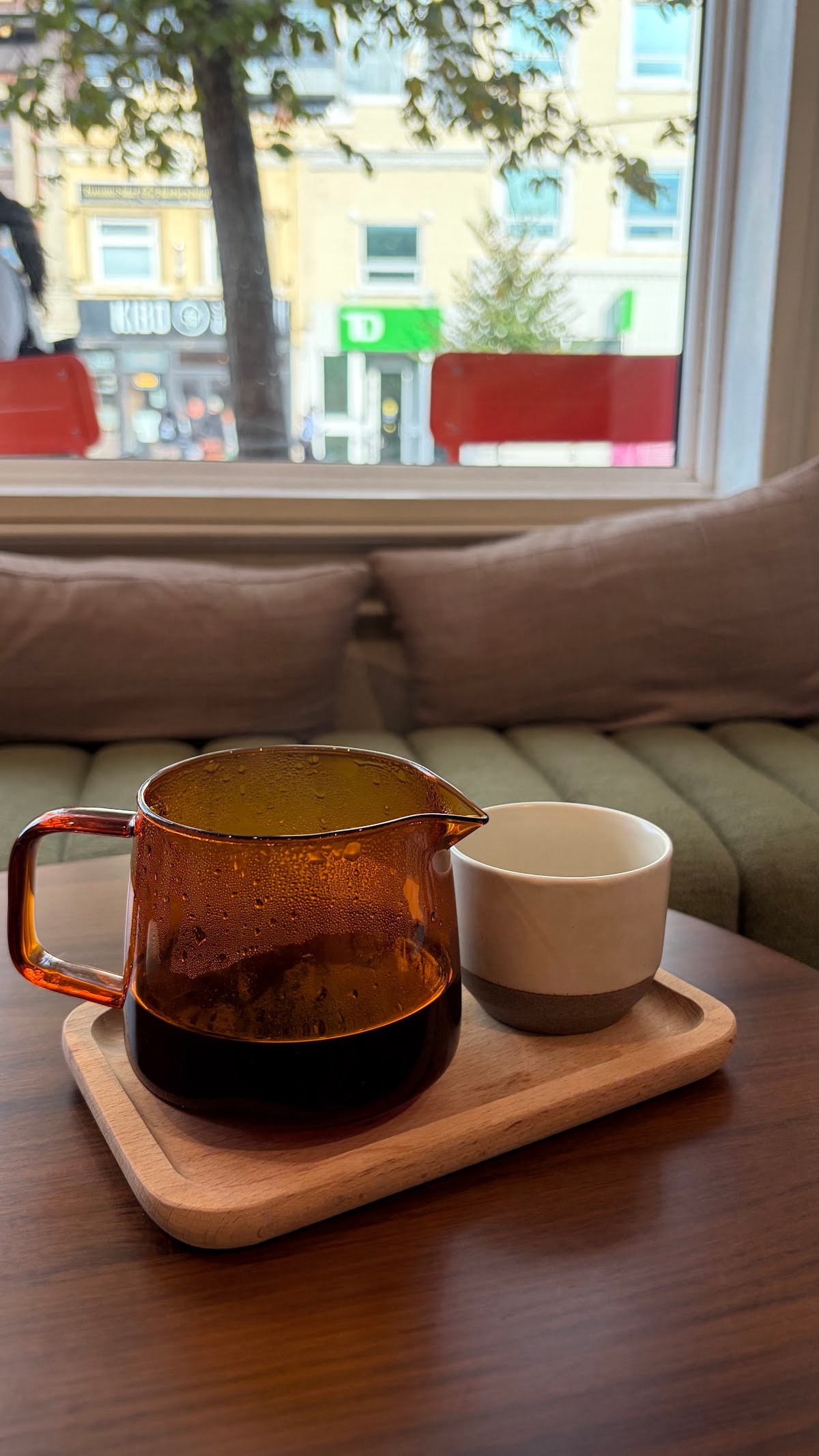 Interior of Rooh Coffee, specialty coffee shop in Toronto