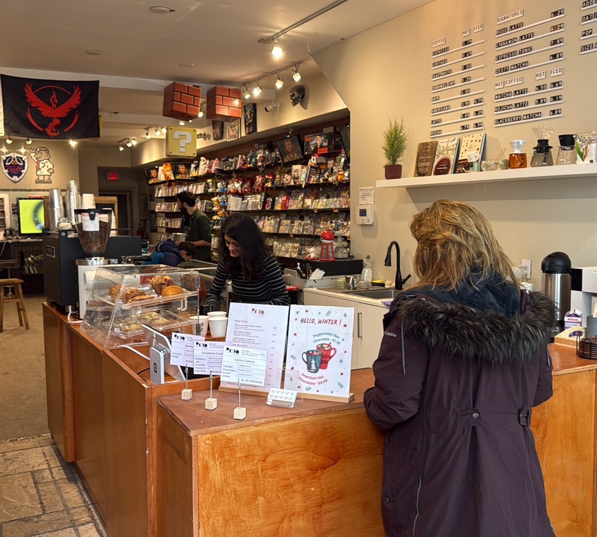 Interior of Rooh Coffee, specialty coffee shop in Toronto