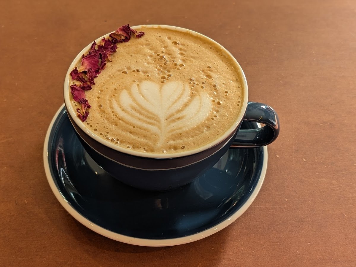 Coffee at Rooh Coffee, specialty coffee shop in Toronto