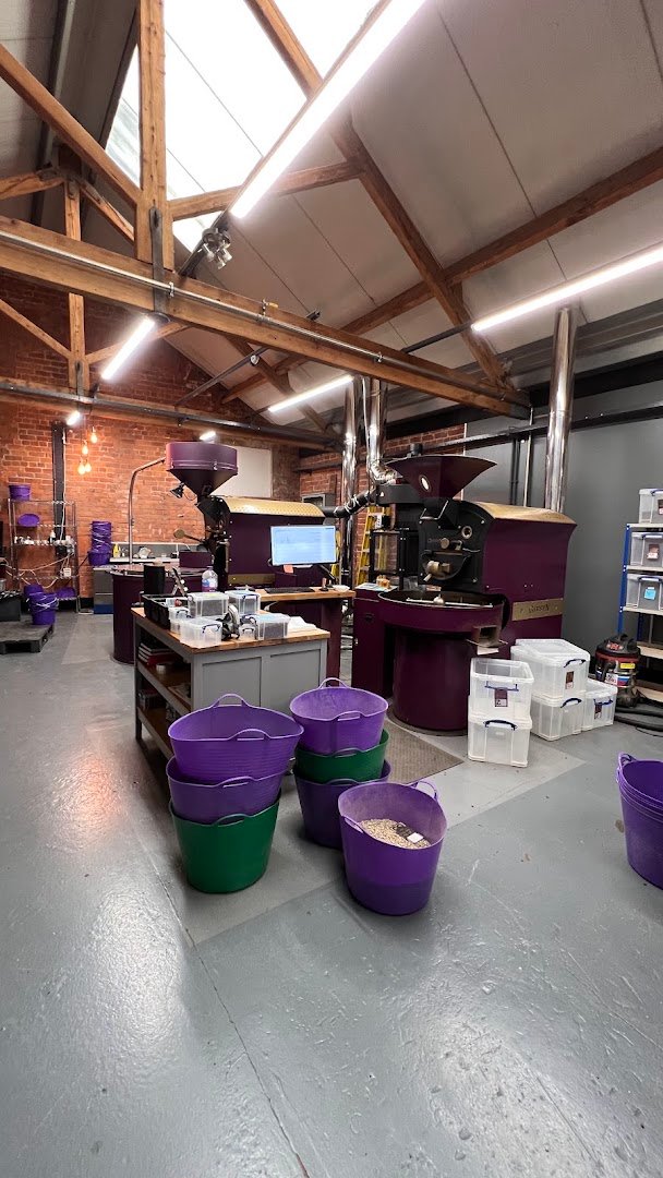 Interior of Heart & Graft Coffee Roastery, specialty coffee shop in Manchester