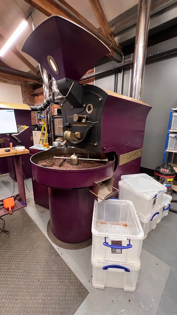 Interior of Heart & Graft Coffee Roastery, specialty coffee shop in Manchester