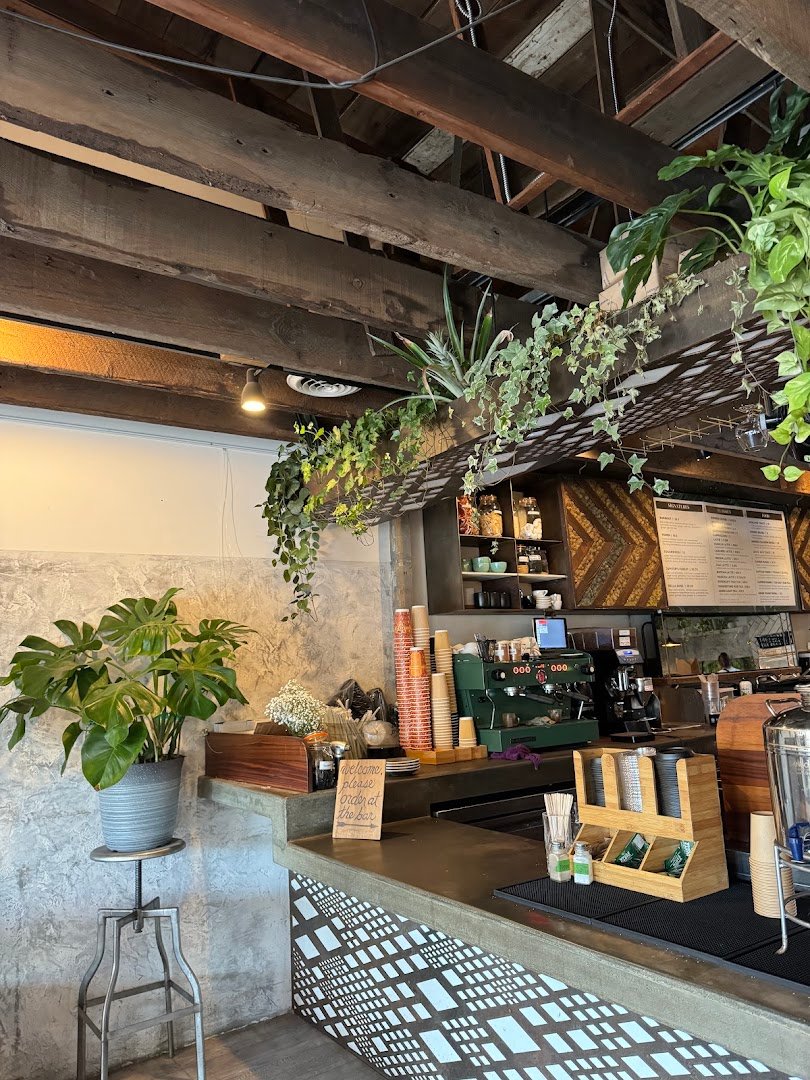 Interior of CAJÉ Coffee Roasters, specialty coffee shop in Santa Barbara