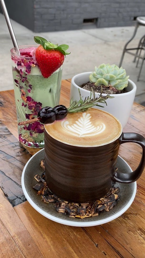 Coffee at CAJÉ Coffee Roasters, specialty coffee shop in Santa Barbara