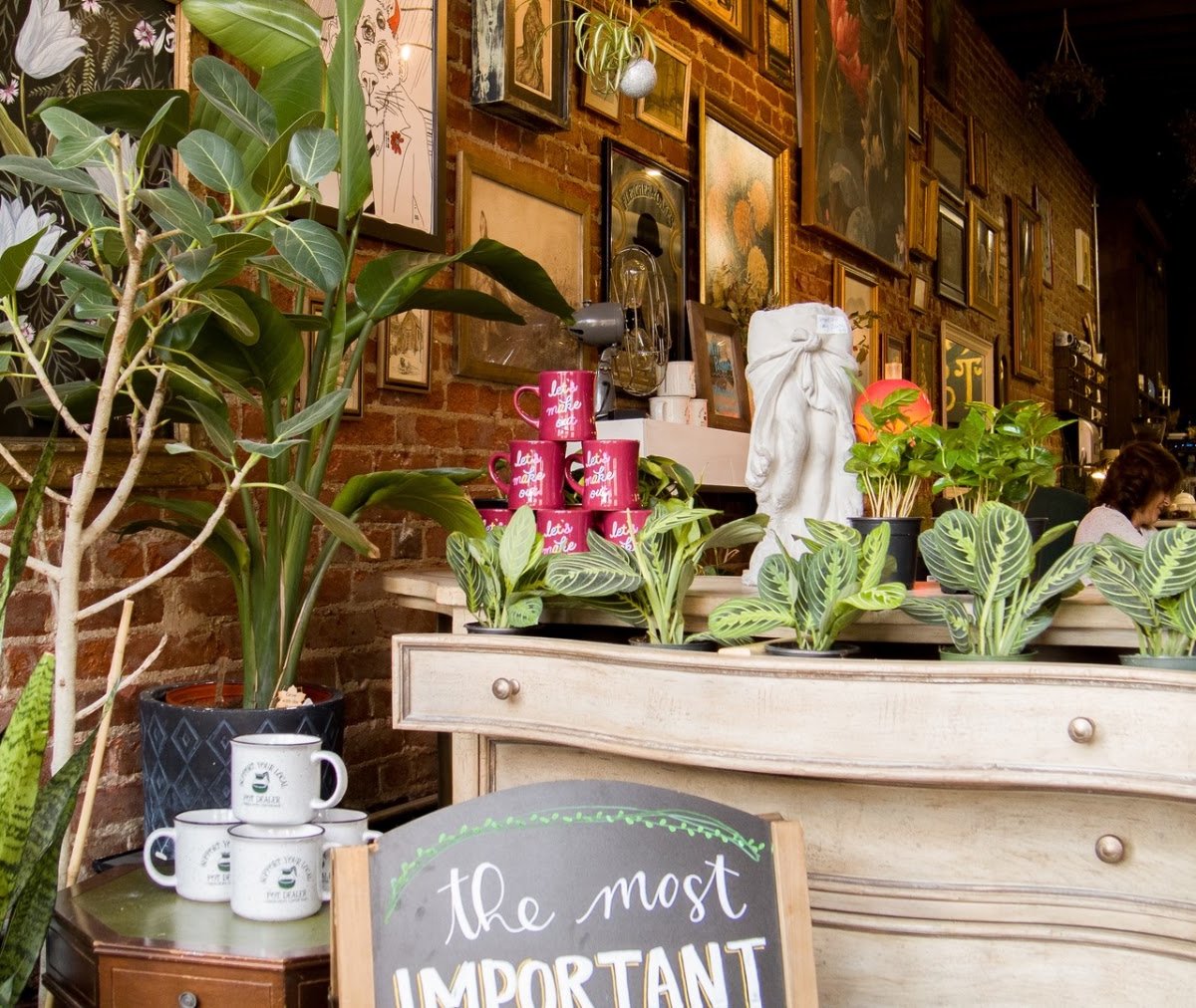 Interior of Fresh Pots Coffee Bar, specialty coffee shop in Indianapolis
