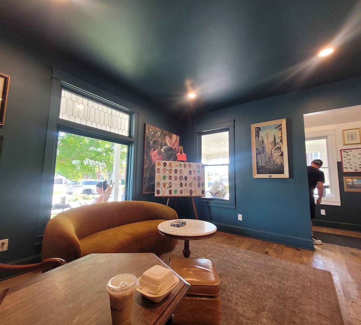 Interior of Fresh Pots Coffee Bar, specialty coffee shop in Indianapolis