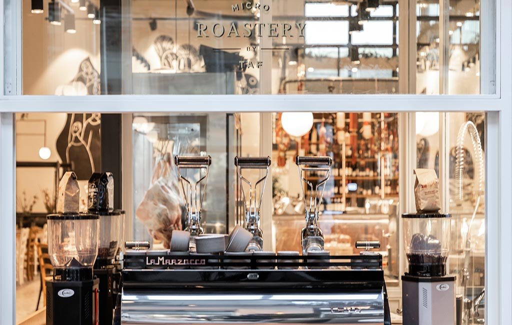 Interior of ERGON House Athens, specialty coffee shop in Athens