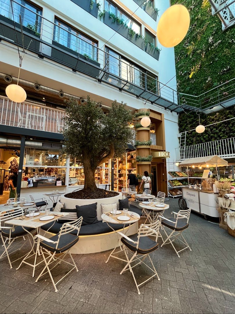 Storefront of ERGON House Athens, specialty coffee shop in Athens