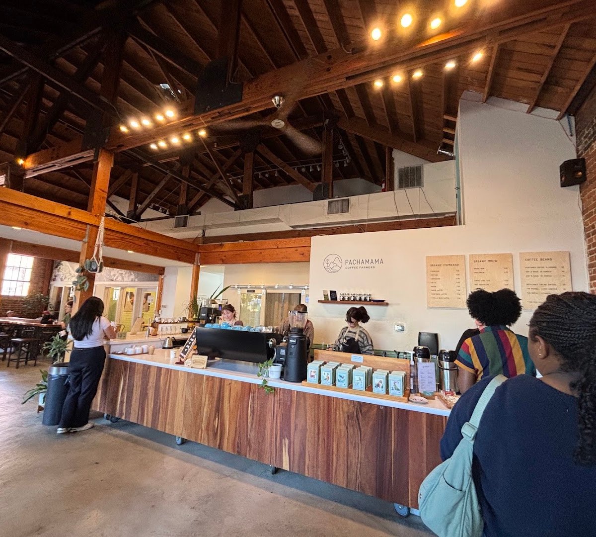 Interior of Pachamama Coffee, specialty coffee shop in Sacramento