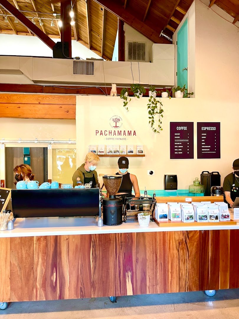 Interior of Pachamama Coffee, specialty coffee shop in Sacramento