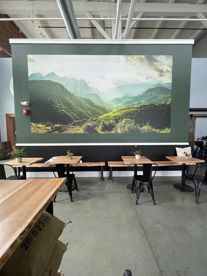 Interior of Rwanda Bean Company: ROASTERY, specialty coffee shop in Portland