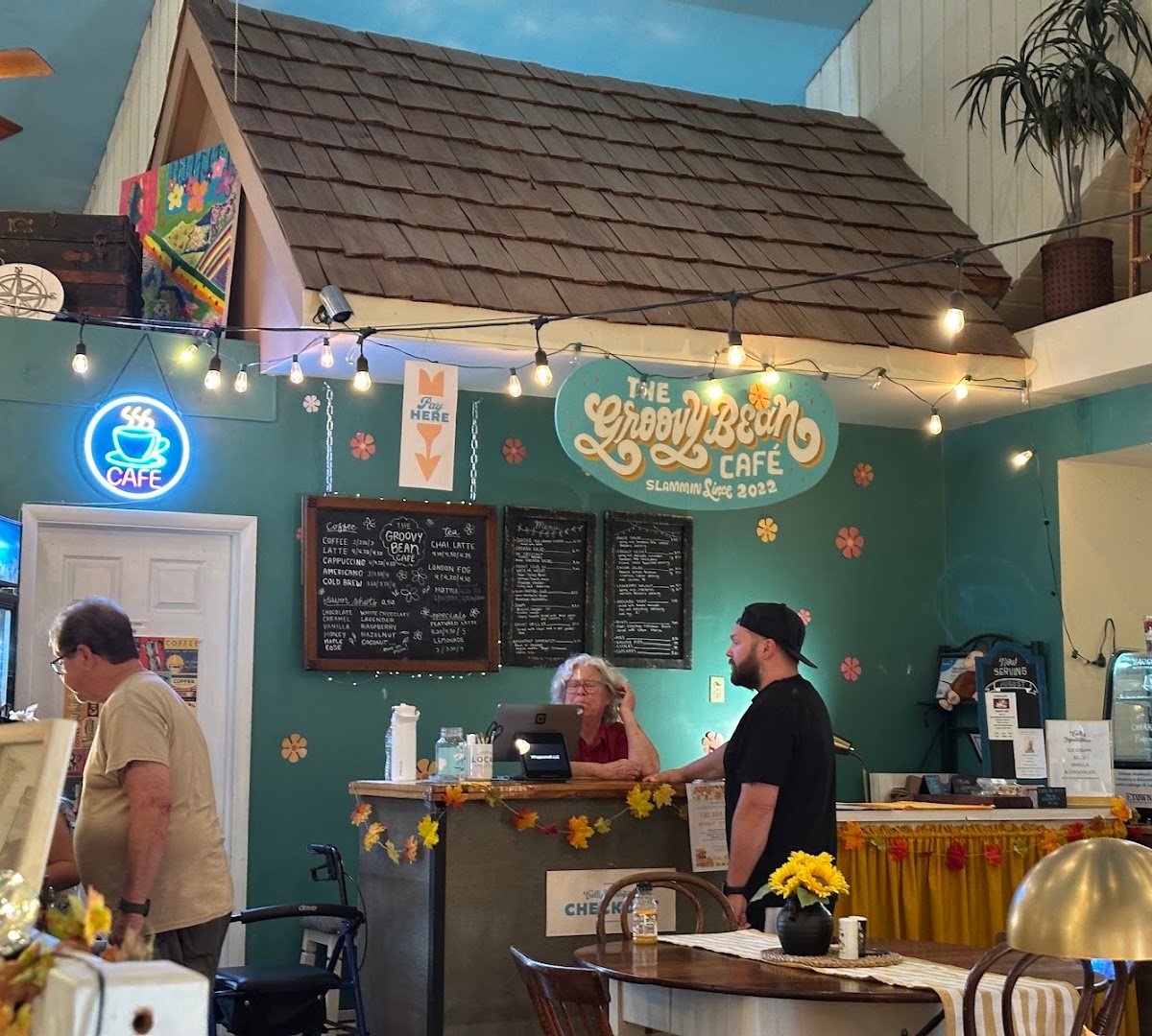 Interior of Groovy Bean Café, specialty coffee shop in Lancaster