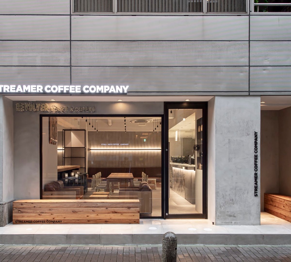Storefront of Streamer Coffee Company Akasaka, specialty coffee shop in Tokyo